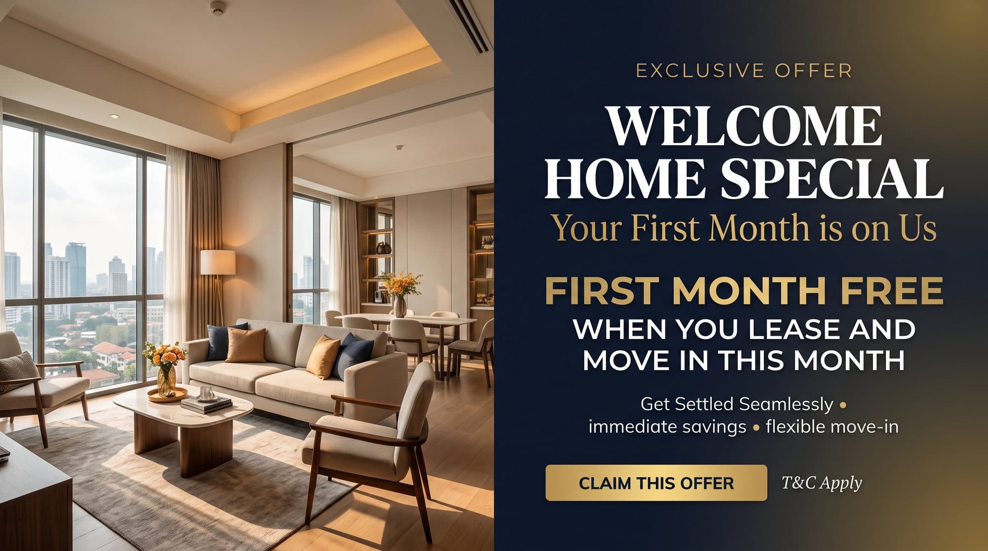 Welcome Home Special: Your First Month is on Us